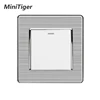 Minitiger-Interruptor de encendido/apagado de luz de lujo, 1 entrada, 1 vía, Panel de acero inoxidable, CA 110 ~ 250V ► Foto 1/3
