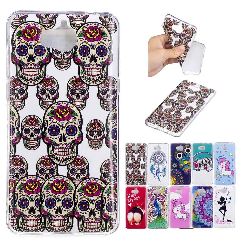For Huawei Y6 2017 Case MYA-L11 MYA-L41 Silicon Soft TPU Back case coque Nova Young MYA L11 L41 phoen cover bags |