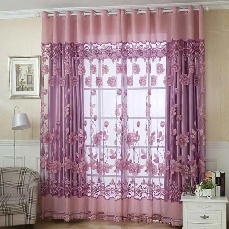 Lotus-Flower-Voile-Curtains77
