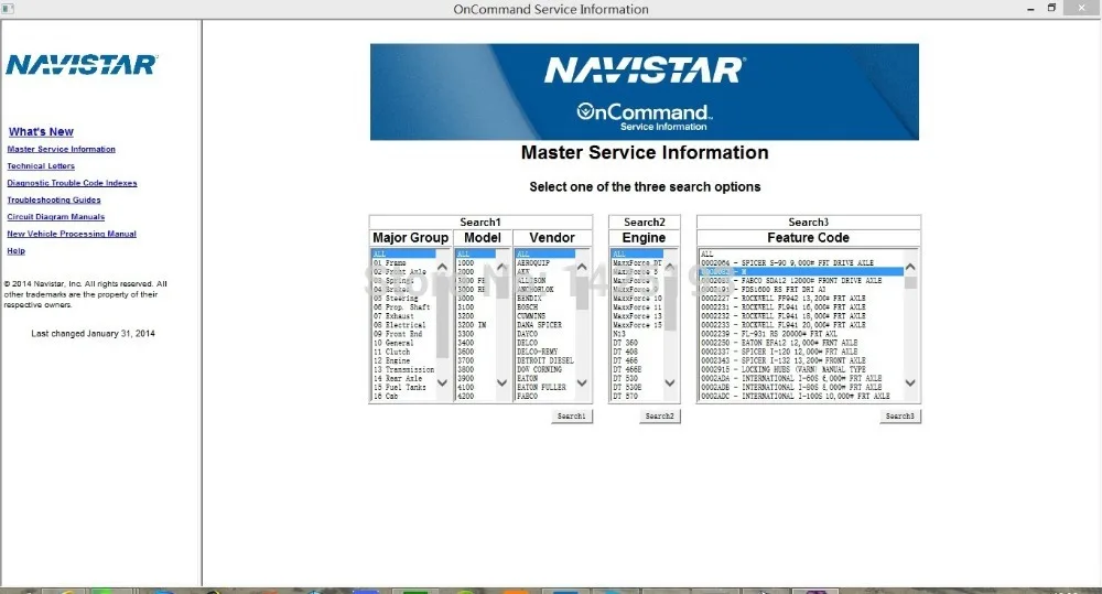 Международный грузовик ISIS Navistar OnCommand Service Information 7 2014|ПО| |