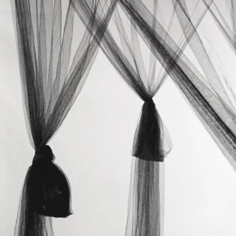 Черный/белый навес для двери москитная сетка ткань сетка насекомых Shelterd для девочек комната Принцесса Кровать Декор Палатка Защита детей