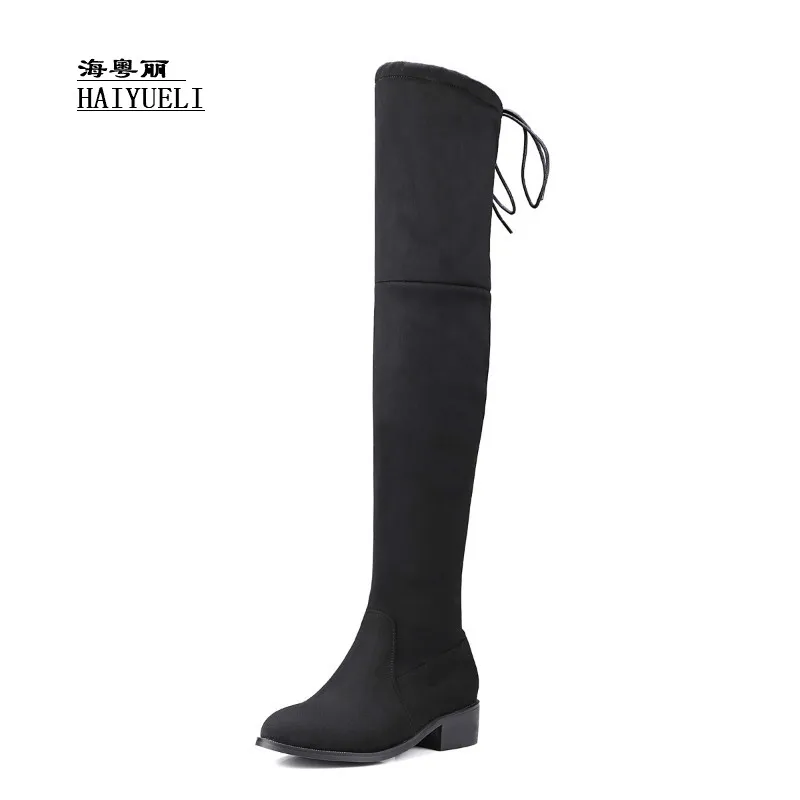 

Fashion Women's Shoes Autumn Winter Boots Thick Heel High Heels Shoes Knee-high Boots