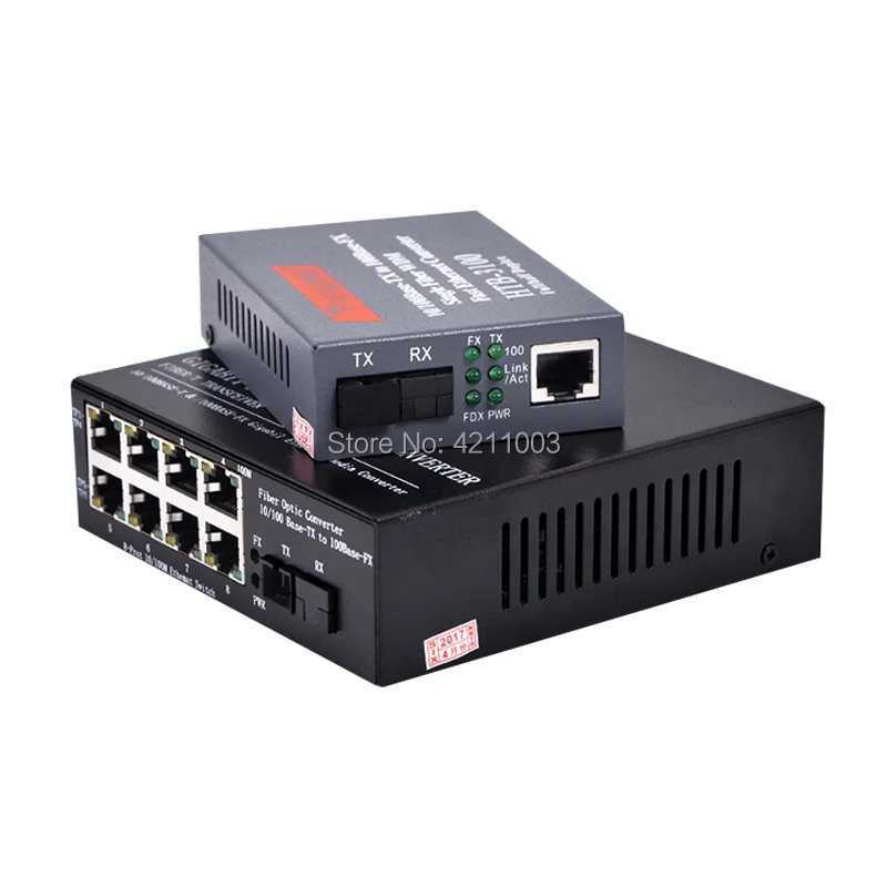 HTB-3100A&1SC 8port media converter (2)