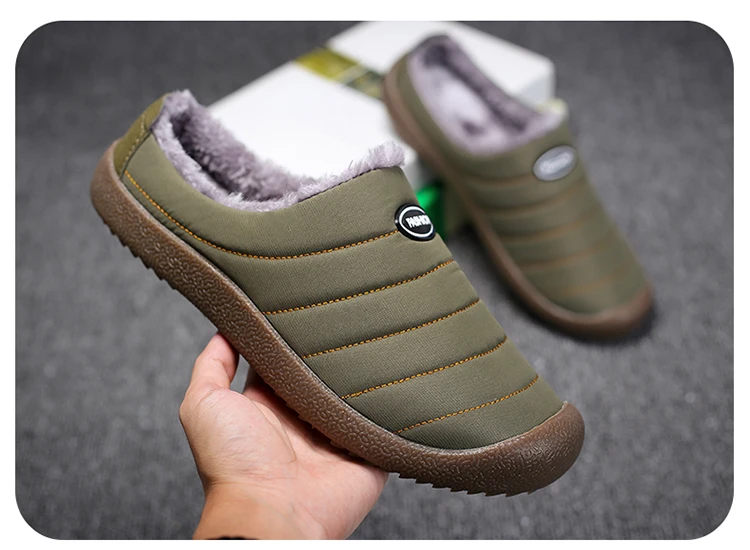 DESERT RAM Brand Warm Wool Snow Shoes Old Men Casual Waterproof Boat Winter Male Footwear Big Size 37-48 Black Slip On Mens Shoe (18)