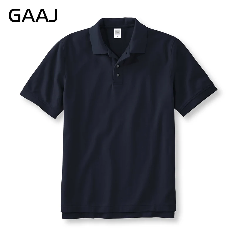 

GAAJ Polo Men 100 Cotton Shirt High Quality Solid Collar Clothes US golf famous brand poloshirt Polos For Men Women Unisex Summe