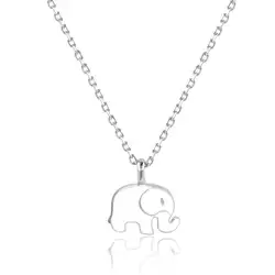 2019 Трендовое ожерелье в виде слона из стерлингового серебра 925 пробы для женщин хит продаж женское серебро 925 ювелирные изделия Подвески