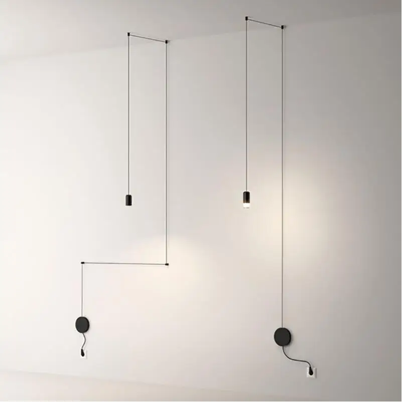 Modern Living Room Decoration Indoor Light LED Pendant Light with Long Cable Lustres Nordic Home Decor Ceiling Chandelier Lamps