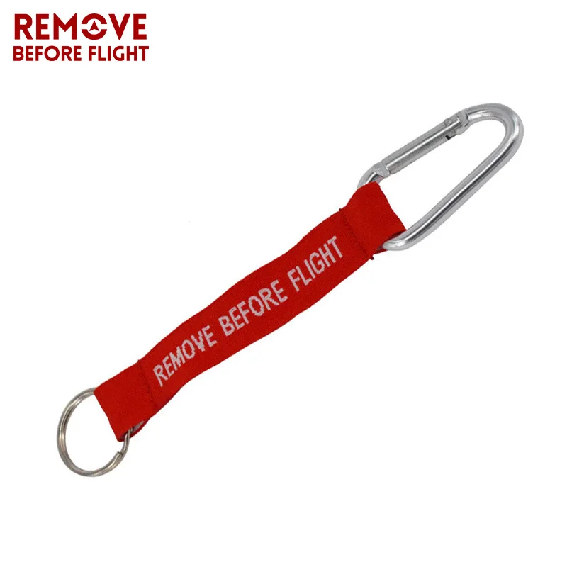 Remove-Before-Flight-Key-Ring-Llaveros-Hombre-Red-Embroidery-Keyring-for-Aviation-Safety-Tags-OEM-Key