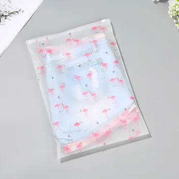 

100pcs Cpe double-sided translucent frosted zipper bag underwear T-shirt clothing packaging bags large plastic zipper travel bag