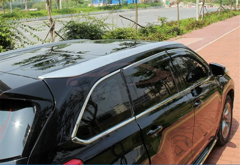 Верхняя крыша рейка бар подходит для Toyota Highlander Kluger 2014 2020 багаж