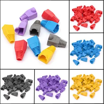 

20pcs rubber modular connector plug protection head cover guide cap for RJ45 CAT5 / 6 new products
