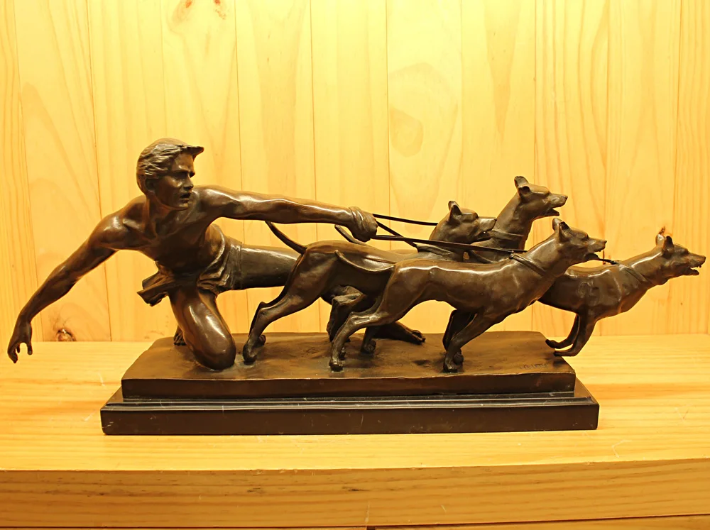 

Listen to the dog hound Home Furnishing decor crafts business gift bronze statue ornaments copper decoration