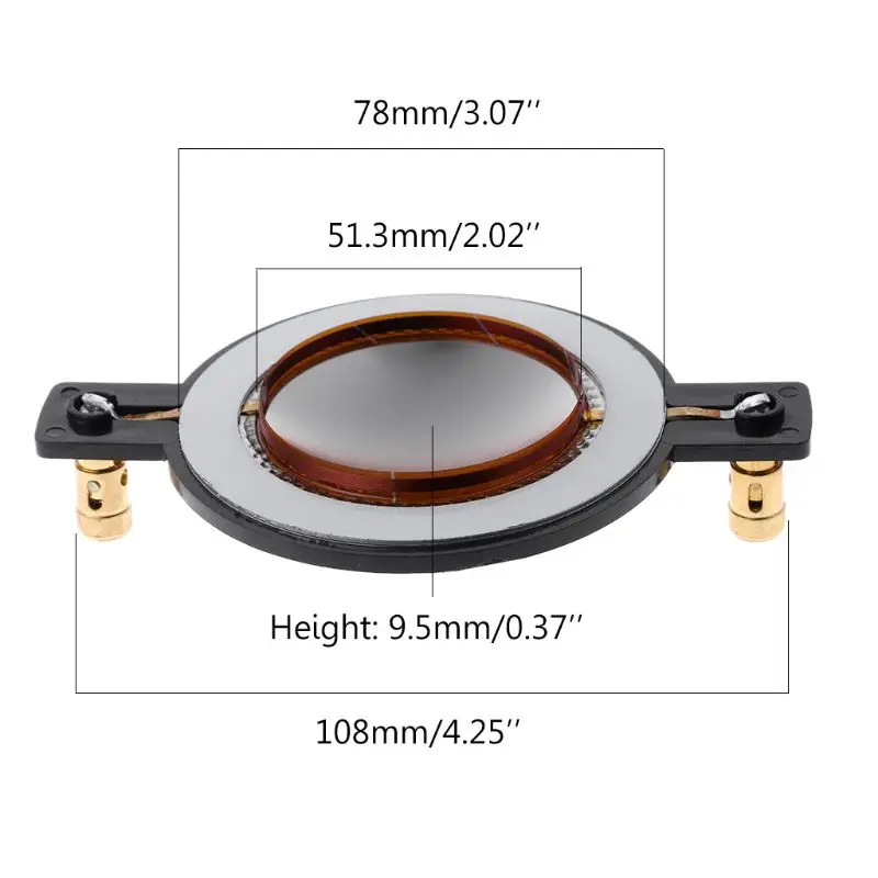 1 шт. аудио драйвер динамик титановая пленка ВЧ звуковая катушка ВЧ-динамик аксессуар
