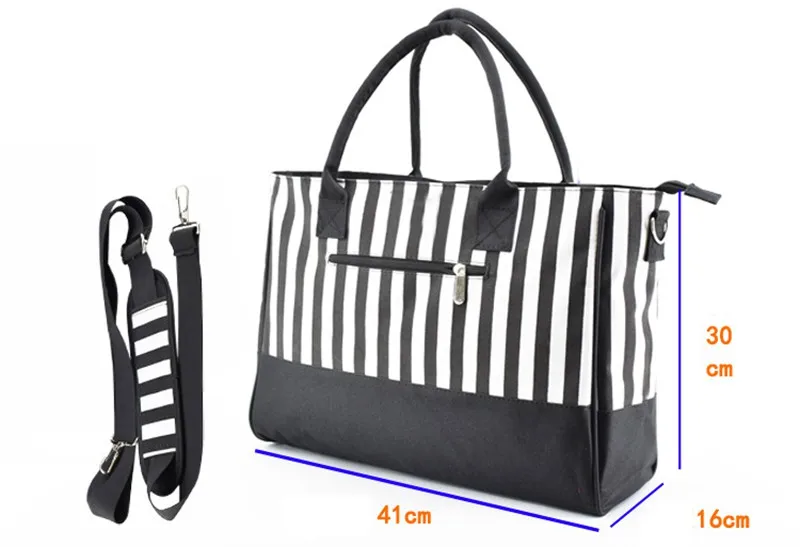 CROAL CHERIE 411530cm Striped Mummy Baby Diaper Bags Stroller Handbags For Moms Maternity Changing Nappy Bag Organizer (16)