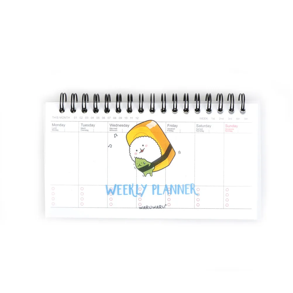 Миниатюрный органайзер для детей 50 листов 100 страниц 16 Х9 см|agenda filofax|weekly plannercoil
