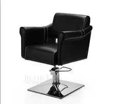 Simple hair salon hair salon hair salon hair chair shake - up red barber chair rose gold chassis.1