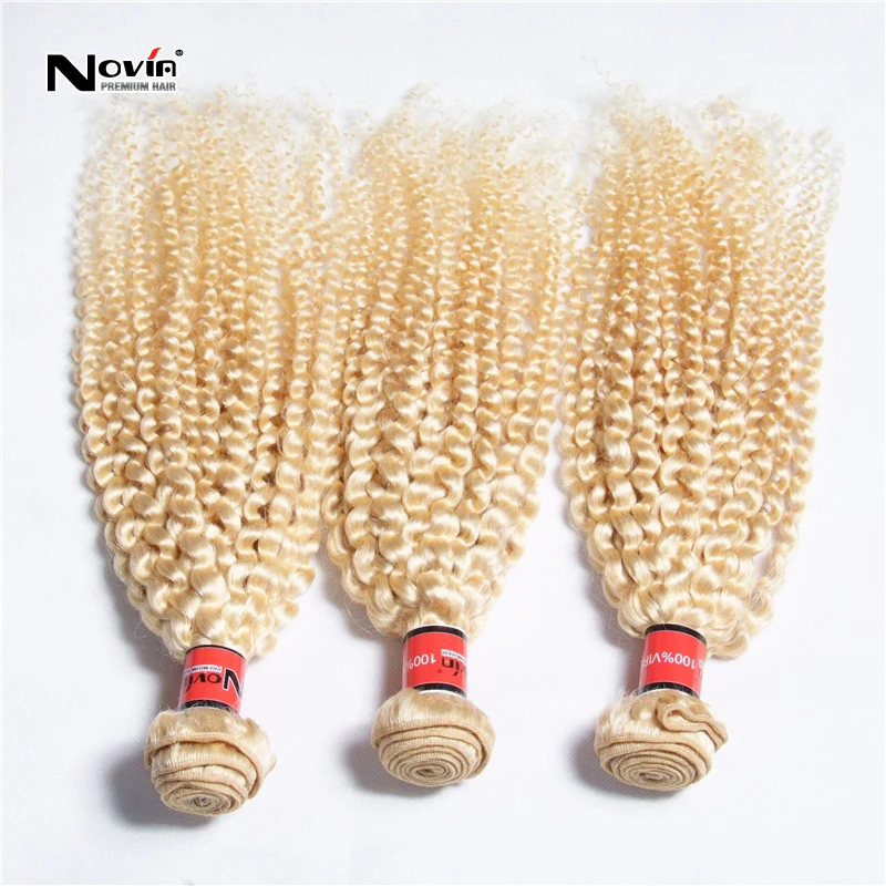 Best 6A Russian Kinky Curly Hair Extension Russian 613 Afro Jerry Curl