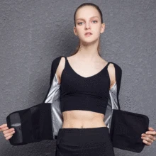 Светоотражающие Hotsuit спортивный топ Для женщин майка Йога женского тела Shaper спортивные рубашки дамы тренажерный зал Для женщин спортивная рубашка Фитнес тренировочный костюм