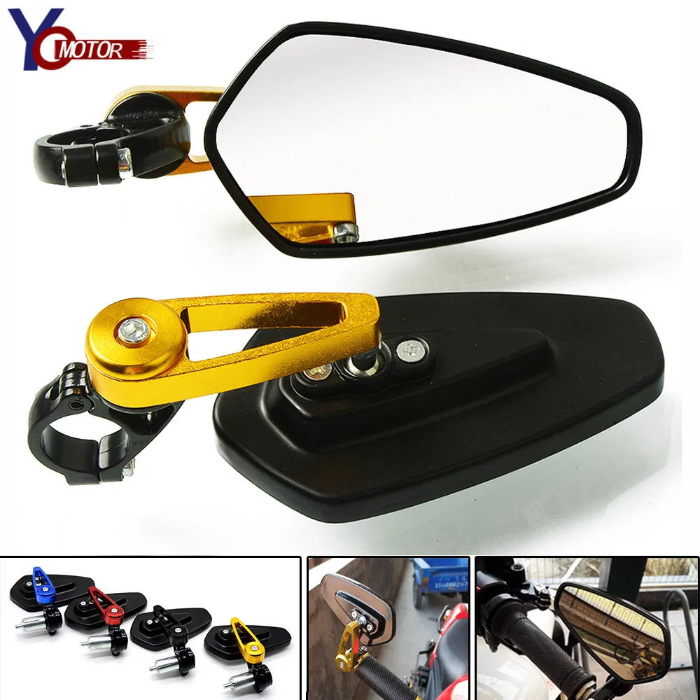 7/8"22mm Universal Motorcycle CNC Rearview Mirror Rear View Handle bar End Side Mirrors FOR SUZUKI VTR250 MSX125 CB500 600 750