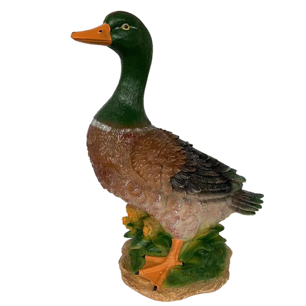 Garden Decor Outdoor Resin Duck Statue Lifelike Duck Sculptures for Garden Lawn Decor Wedding Party Favor Home Tabletop Display