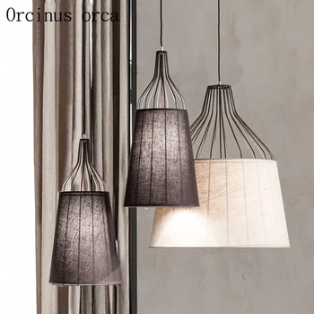 

Italy modern minimalist chandelier living room bedroom Scandinavian light luxury creative personality LED iron pendant lamp
