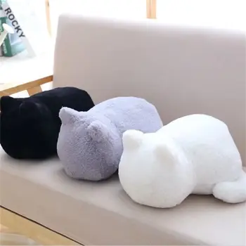 

1pc Plush Cushions Pillow Cute Cartoon Cat Shape Back Shadow Cat Kawaii Filled Animal Pillow Toys Home Textile Chrismas Gifts