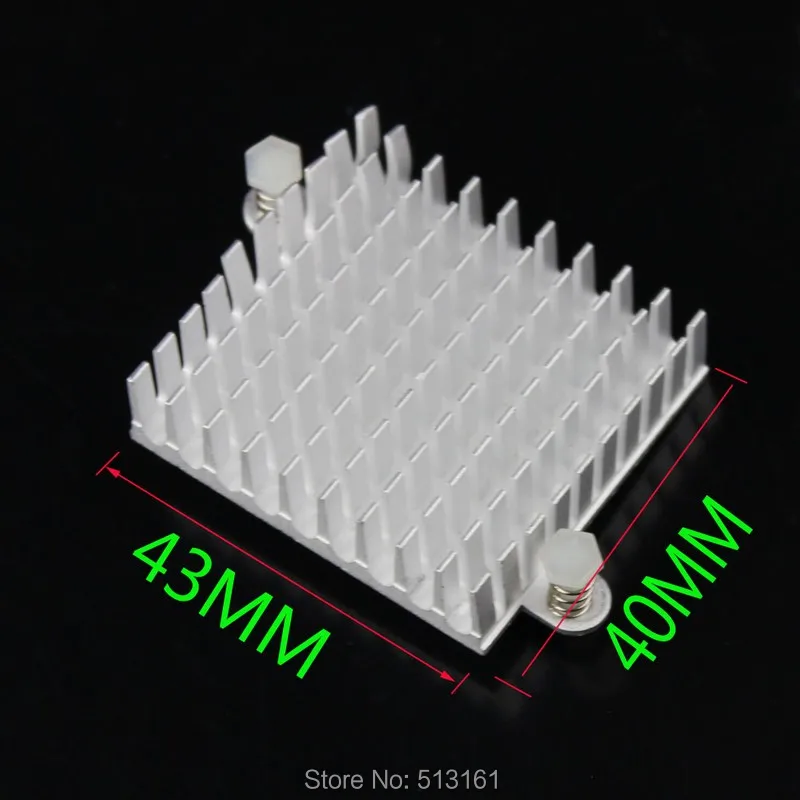 

10 Pieces/lot 43mmx40mmx11mm DIY Northbridge Cooler Fins Silver Anodize Aluminum Heatsink