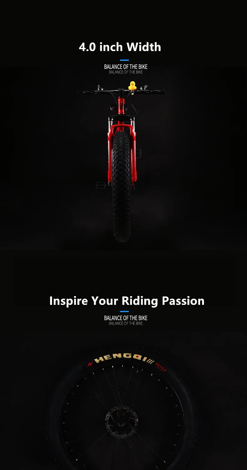 Top New Montain Bike Carbon Steel Frame 4.0 Inch Width Tire 27 Speed Dual Disc Brake Outdoor Sports Beach Snow Mtb Bicycle 3