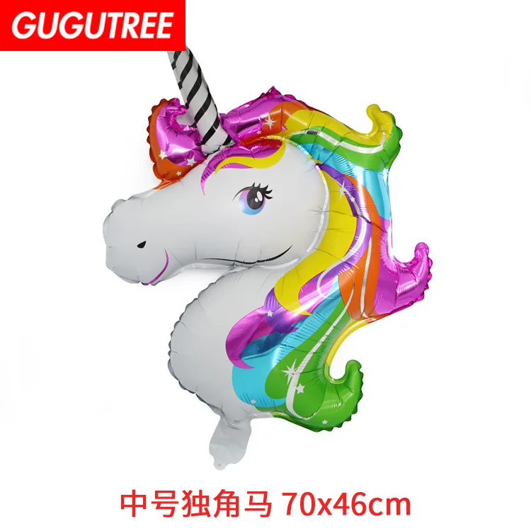 

GUGUTREE PARTY 70x46cm unicorn horse cartoon animal foil ballon wedding event christmas halloween festival birthday party HY-70