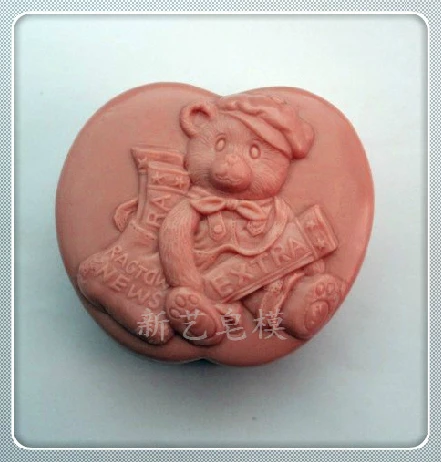 

bear in apple shape silicone molds/soap mould/cake molds/chocolate mold