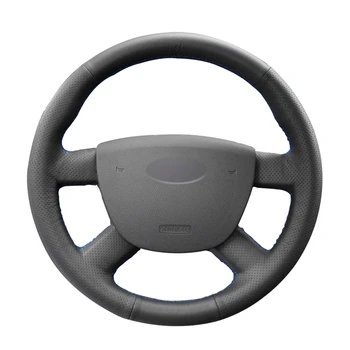 

Hand-stitched Black PU Artificial Leather Steering Wheel Cover for Ford Kuga 2008-2011 Focus 2 2005-2011 C-MAX 2007-2010 Transit