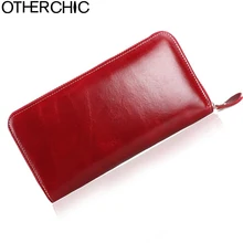OTHERCHIC Brieftasche Frauen Leder Geldbörse Frauen Geldbörsen Reißverschluss Geldbörse Kartenhalter Portefeuille Femme Geldbörsen Leder 17Y02-21