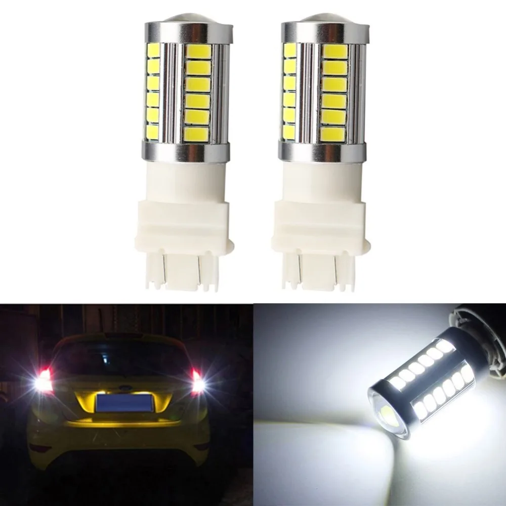 

YSY 2pcs T25 3157 P27/7W 33 SMD 5630 5730 LED Car Brake Lights Daytime Running Light Turn Signal Parking Light 12V White Amber