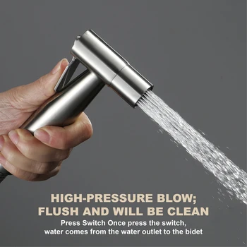 

Stainless Steel Wash Toilet Seat Hand Held Shower Head Bathroom Accessories Toilet Shattaf Bidet Toilet Bidet Sprayer
