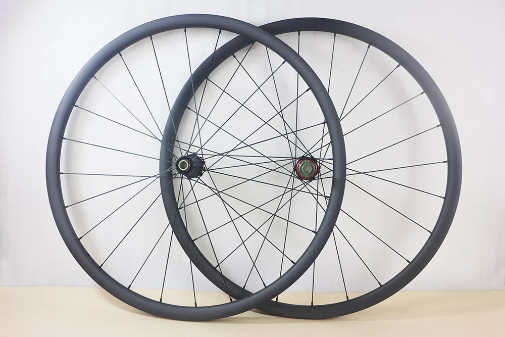 Clearance 1030g Top Extralite 29er 650B Lefty XC carbon wheelset 24 28 32 spokes 27mm mountain bike racing clincher tubeless wheels 1
