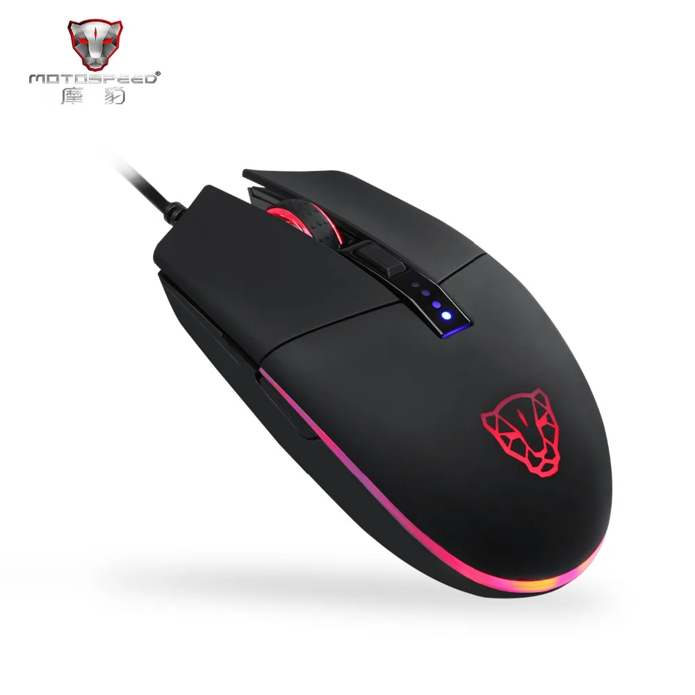 

Official Motospeed V50 Wired Gaming Mouse 4000 DPI Ergonomic Design 4-Speed DPI Adjustment RGB Cool Backlight Programmable