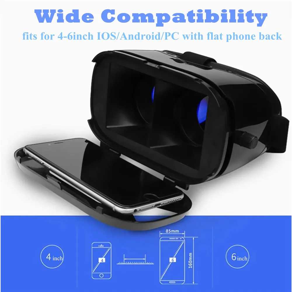 Очки виртуальной реальности Great Lens VR для LG Samsung Huawei Visore 3d фильмы видеоигры очки с