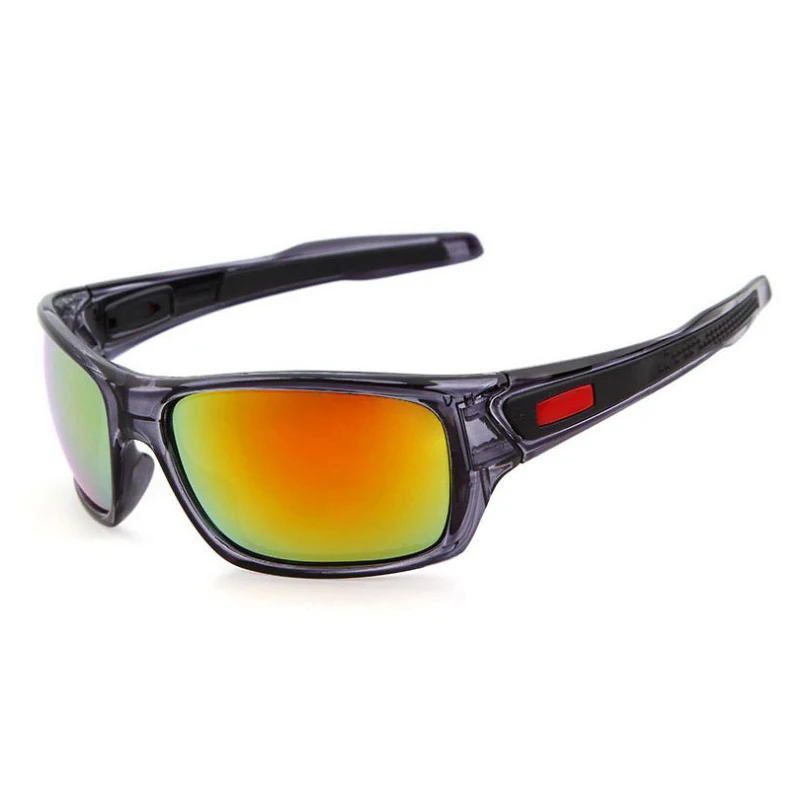 RBUDDY классические ветрозащитные Солнцезащитные очки Мужские брендовый дизайн, квадратные спортивные солнцезащитные очки для мужчин вождения черная рамка для очков UV400 - Цвет линз: C5