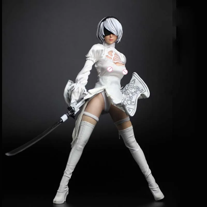 Mnotht SET026 1/6 Сексуальная 2b белая девушка платье женская одежда костюм аксессуар