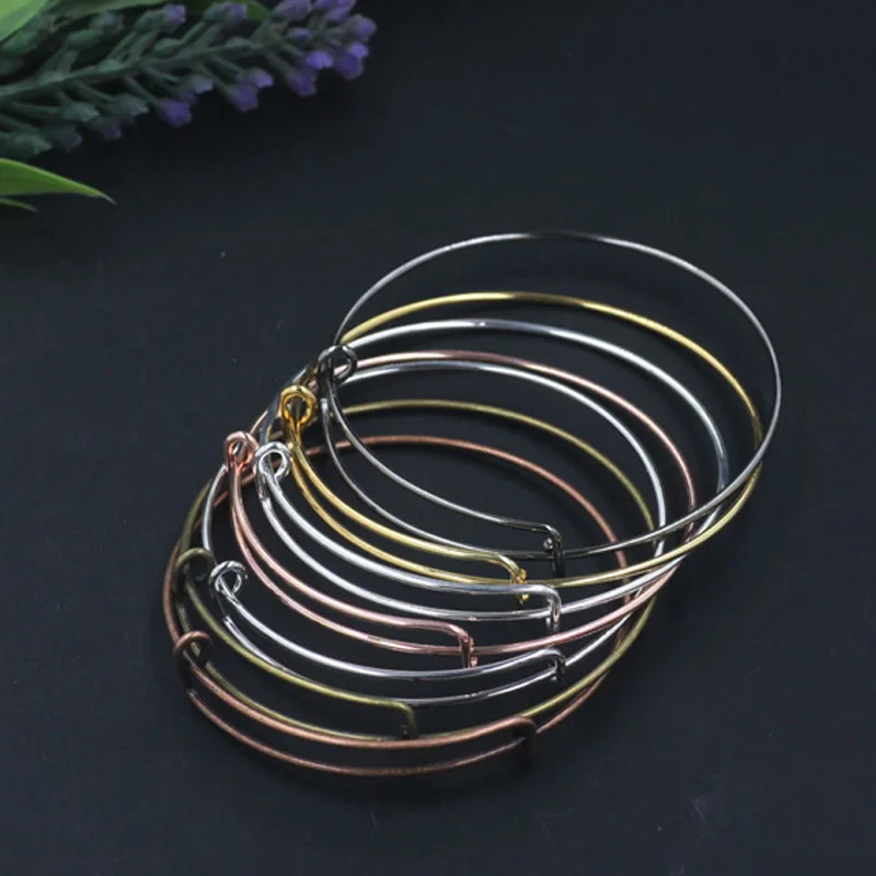 65MM DIY European adjustable bangle bracelet for charm, expandable wire