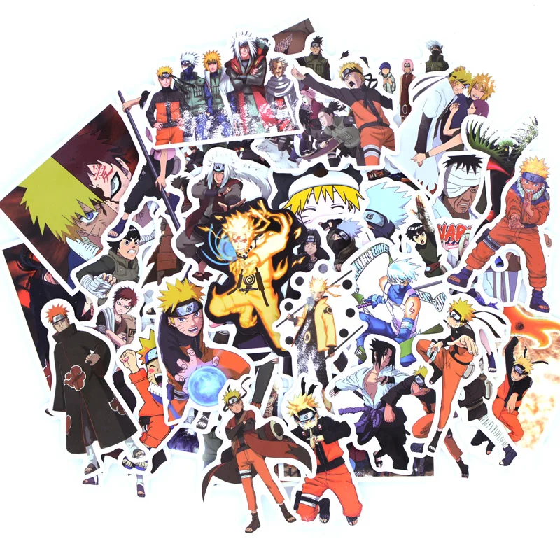 

49pcs/set Japan Anime Naruto Stickers For Computer PS4 Pad Phone Laptop TV Fridge Bicycle Waterproof Decal Sticker