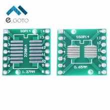 50 шт. SOP14 SSOP14 TSSOP14 к DIP14 Булавки SMD к DIP-адаптер 0.65 мм/1.27 мм 2.54 мм DIP Булавки Шаг печатной платы конвертер гнездо