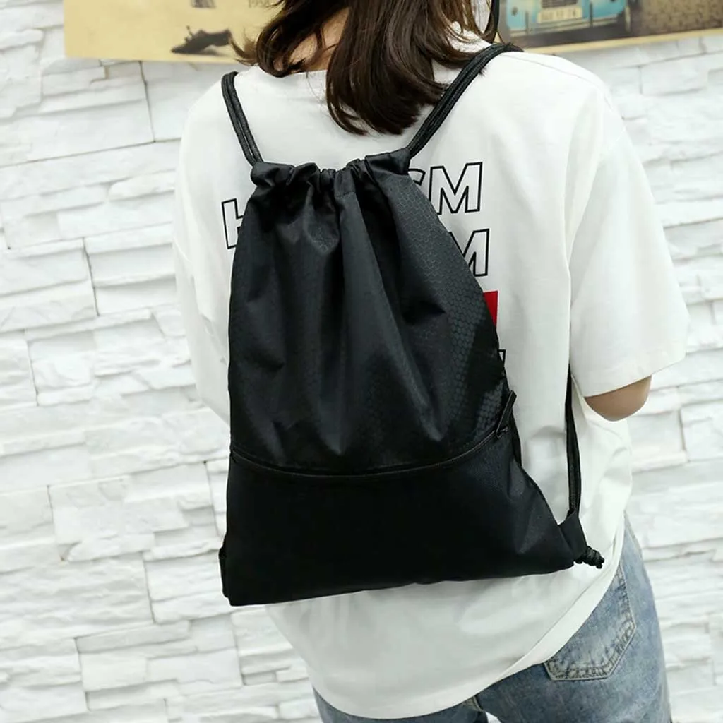 Funny Cute Drawstring Bag Beach Bag Men Unisex Storage Shopping Bags Printing Backpack sac a dos
