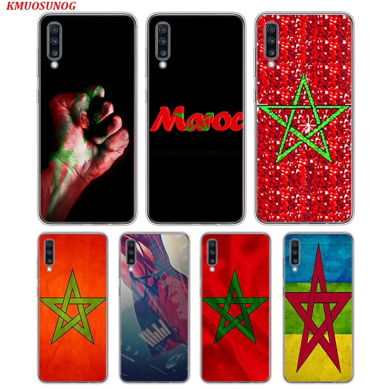 

Transparent Soft Silicone Phone Case MA Maroc Morocco Flag Print for Samsung Galaxy A70 A50 A40 A30 A10 Case Cover