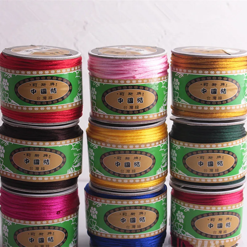 

1.2MM 65M/Roll Macrame Rope Satin Rattail Nylon Cord String Chinese Knot DIY Necklace Bracelet Jewelry Findings Black Red Thread