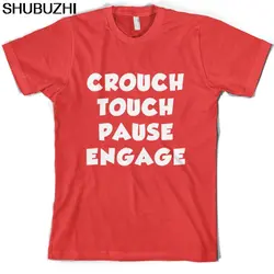 Crouch touchER pause Engage-Мужская футболка-RugbyER/Union league Print T Shirt Мужская с коротким рукавом Hot футболки Homme