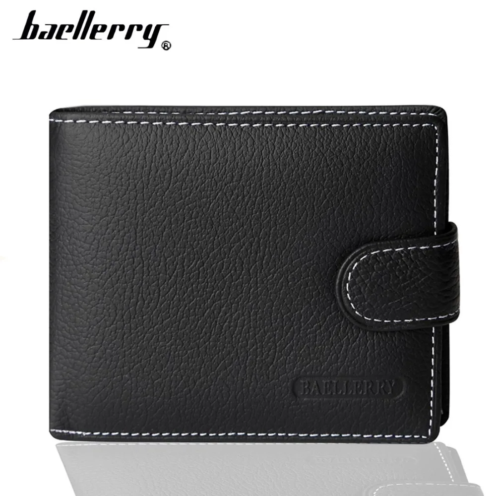Baellerry кожаный мужской кошелек с узором Личи короткий дизайн застежка молния