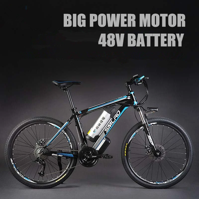 

24 Inches 48V Lithium Battery 500 Watts Electric MTB E Bike, 27 Speed Electric Bicycle,adopt Oil Disc Brakes,Suspension Fork