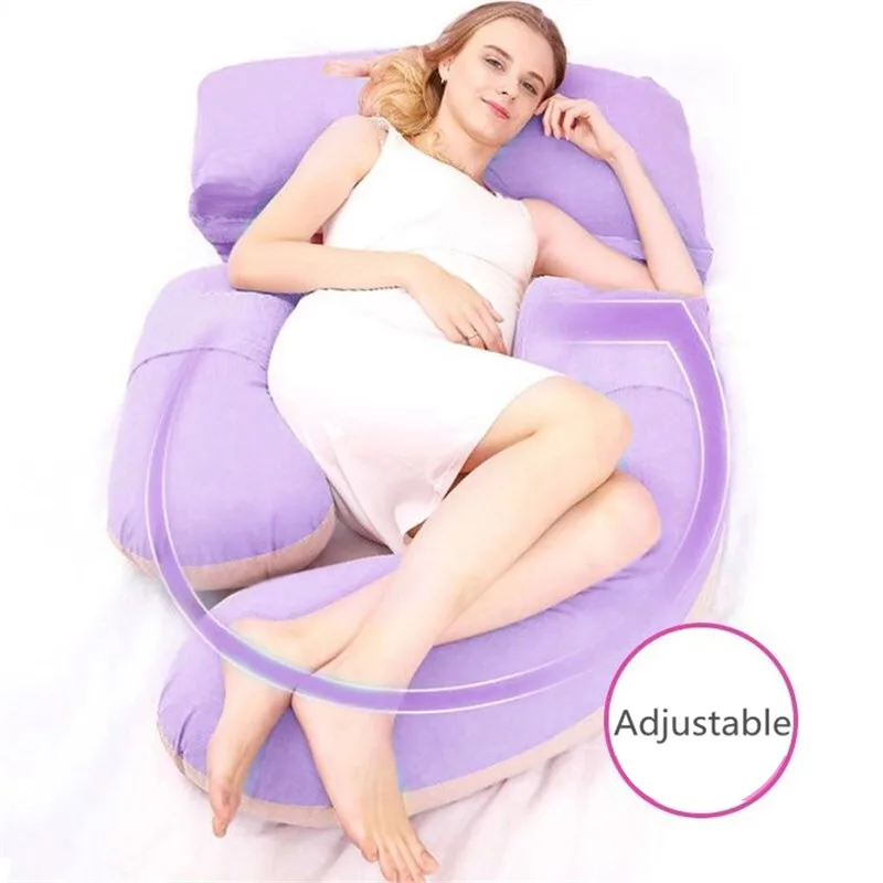 Многофункциональная большая Подушка для беременных, поддержка талии, для беременных, Женская подушка, удобная подушка для сна, длинная хлопковая подушка - Цвет: fenzipinse