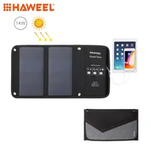 HAWEEL14W 21 W 28 W на открытом воздухе запасной Солнечный панели зарядное устройство резервного питания с портативным двойной микро порт USB порты